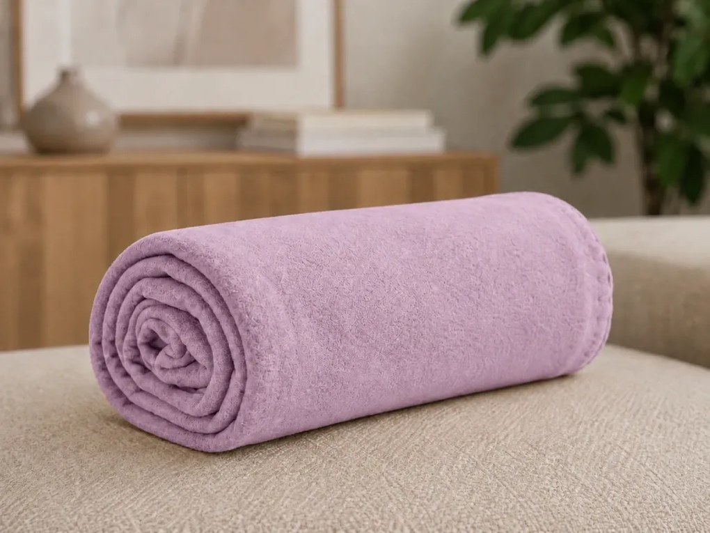 Patura fleece FLEORA, mov deschis Dimensiune: 200 x 220 cm