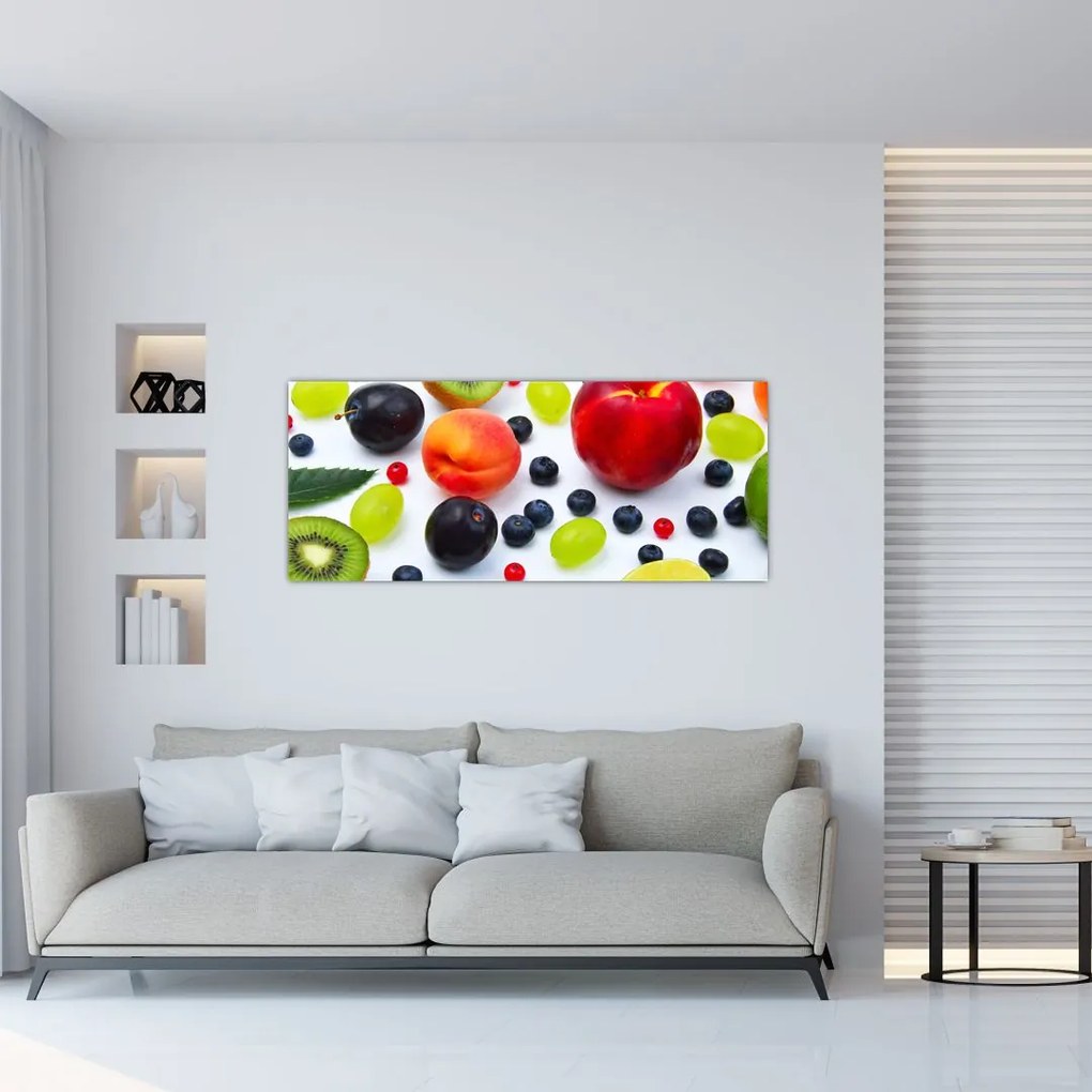 Tablou - fructe cu picături de apă (120x50 cm)