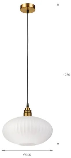 Candelabru HECTOR cu cablu, 1xE27/15W/230V, Ø 30 cm