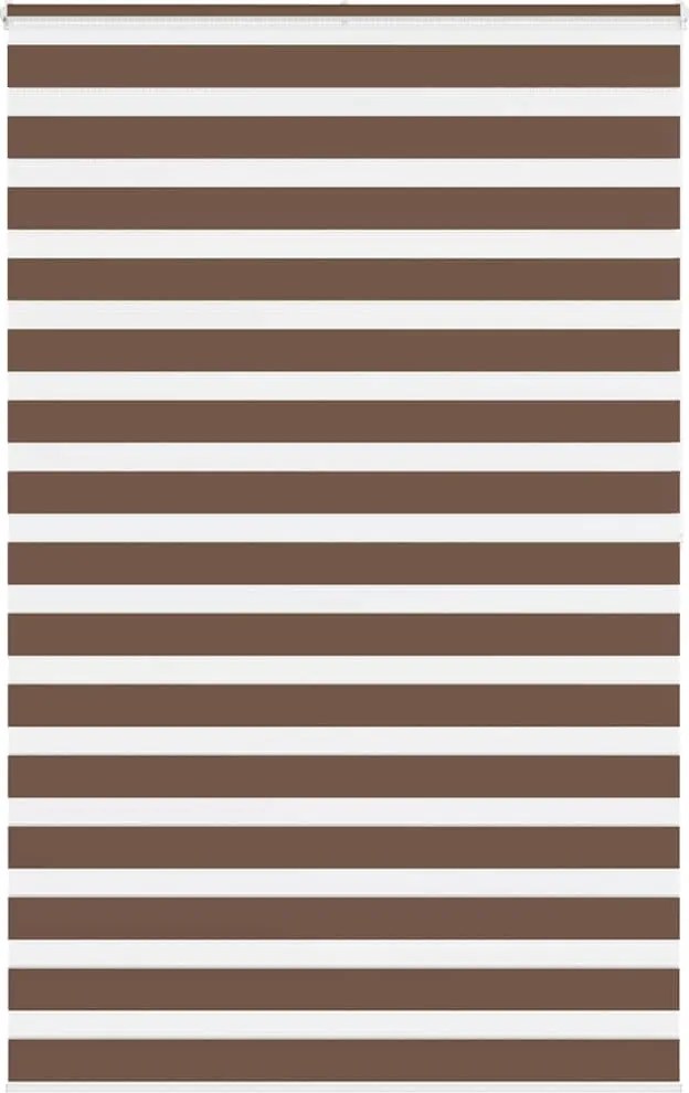 vidaXL Jaluzea tip zebra maro lățime țesătură 135,9 cm poliester