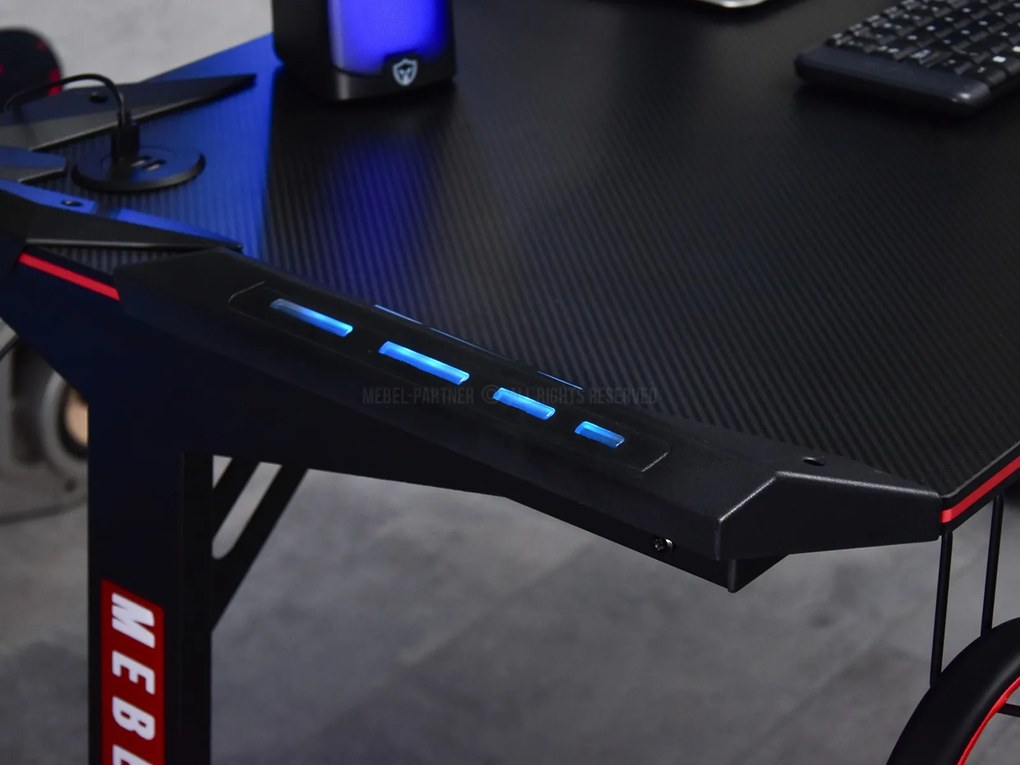 Masă PC Matts Led (negru). 1109786