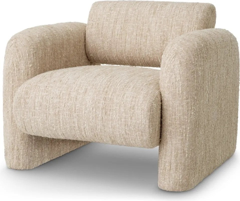 Fotoliu modern LUX Vesper, Boucle sonata cream