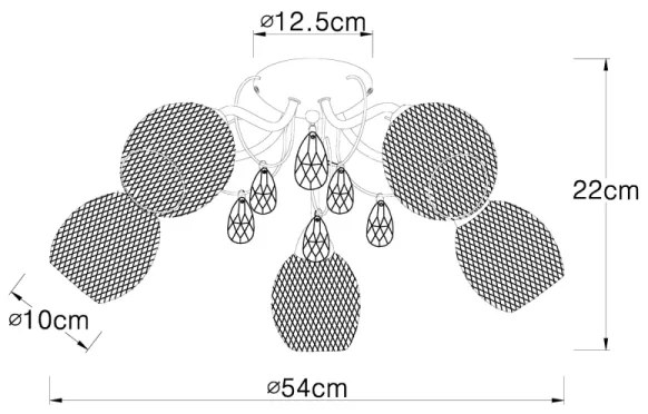 Globo 56689-5 - Plafoniera 5xE14/40W/230V