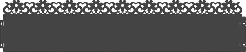 vidaXL Borduri pentru gazon 10 pcs Negru 103 x 0,05 x 22 cm Oțel