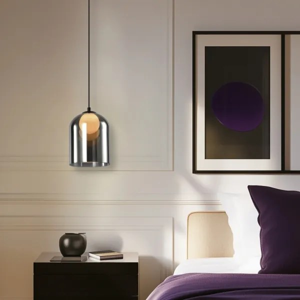 Pendul KLEA 1xG9/15W/230V negru fumuriu