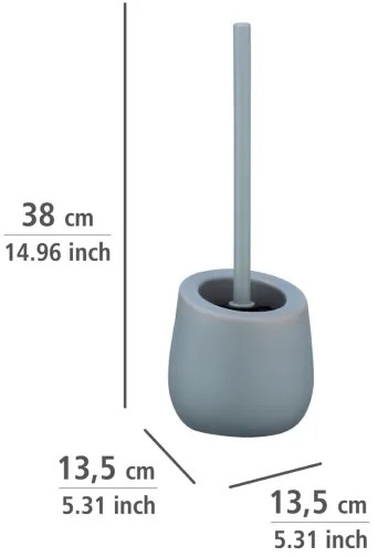 WENKO 23650100 - Perie WC BADI 13,5 x 38 cm, gri