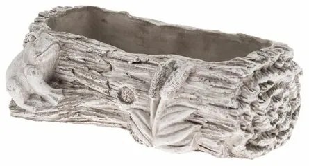 Ghiveci din beton Trunchi broască, 27 x 8,5 x 15,5 cm