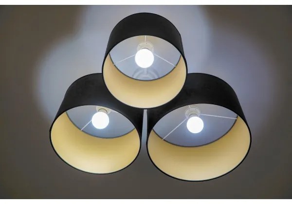 Duolla - Plafonieră ROLLER TRIO 3xE27/60W/230V antracit