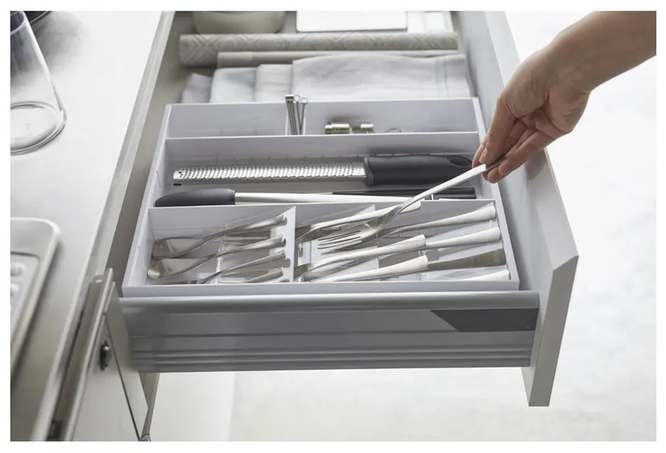 Organizator de tacâmuri alb din plastic 47.5 x 35 cm - YAMAZAKI