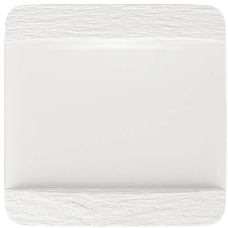 Farfurie pătrată întinsă, colecția Manufacture Rock blanc - Villeroy & Boch
