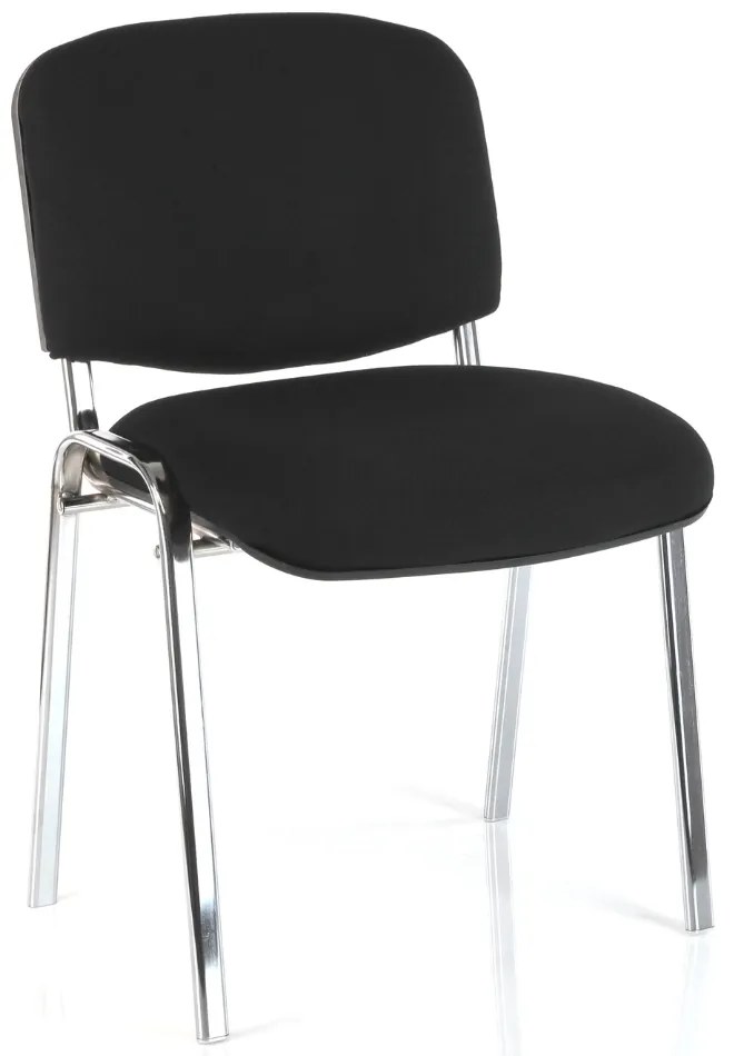 Scaun conferinta Viva N, picioare cromate, negru