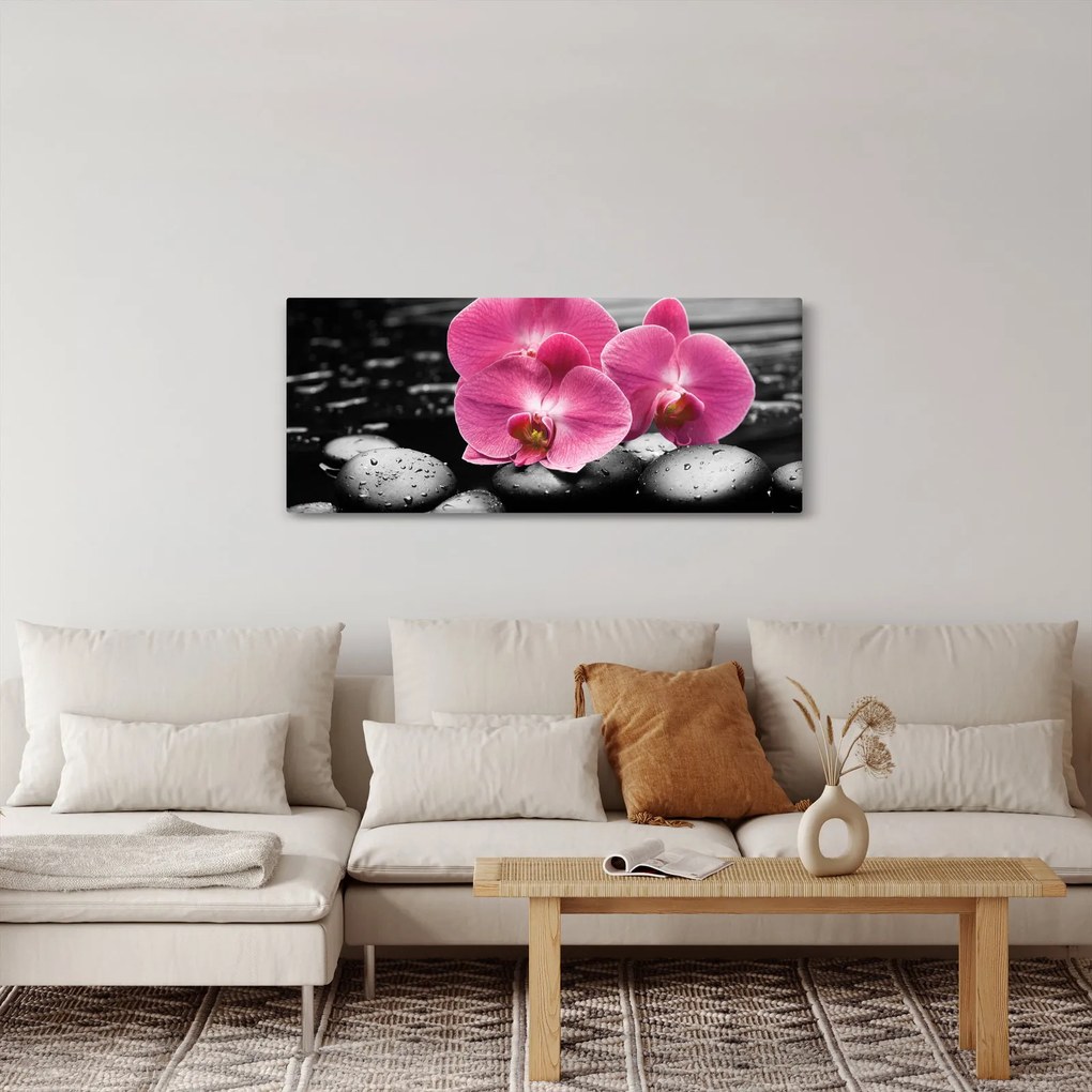 Tablou - Orhidee roz (120x50 cm)