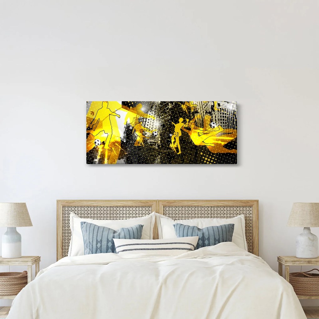Tablou - Fotbal în marele oraș (120x50 cm)