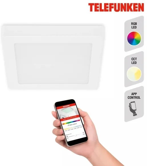 Plafonieră LED RGB dimabilă Telefunken 309706TF LED/23W/230V 2700-6500K alb