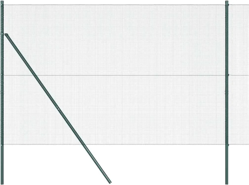 vidaXL Stâlp de gard. Verde 25 x 1,6 m (plasă de 12 x 12 mm)