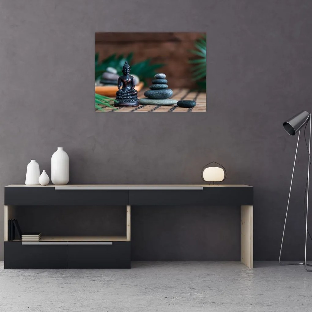 Tablou pe sticlă - Echilibru (70x50 cm)