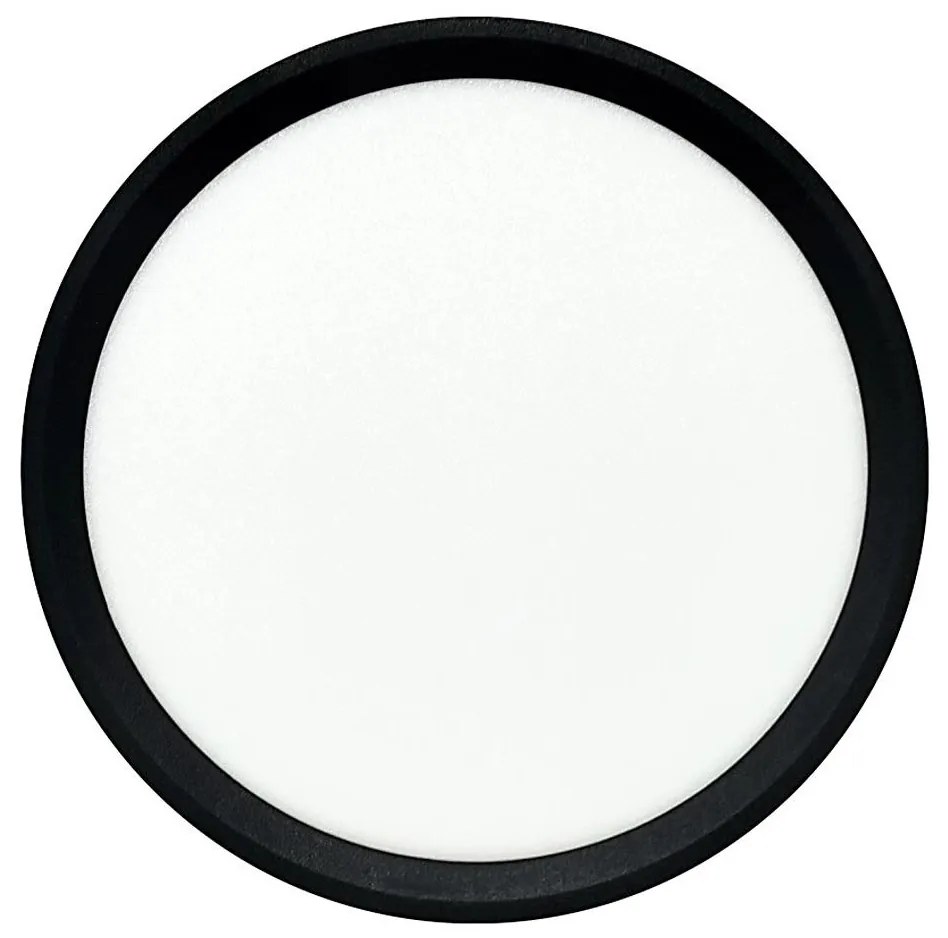 Plafonieră LED/18W/230V 3000/4000/6500K Ø 23 cm negru