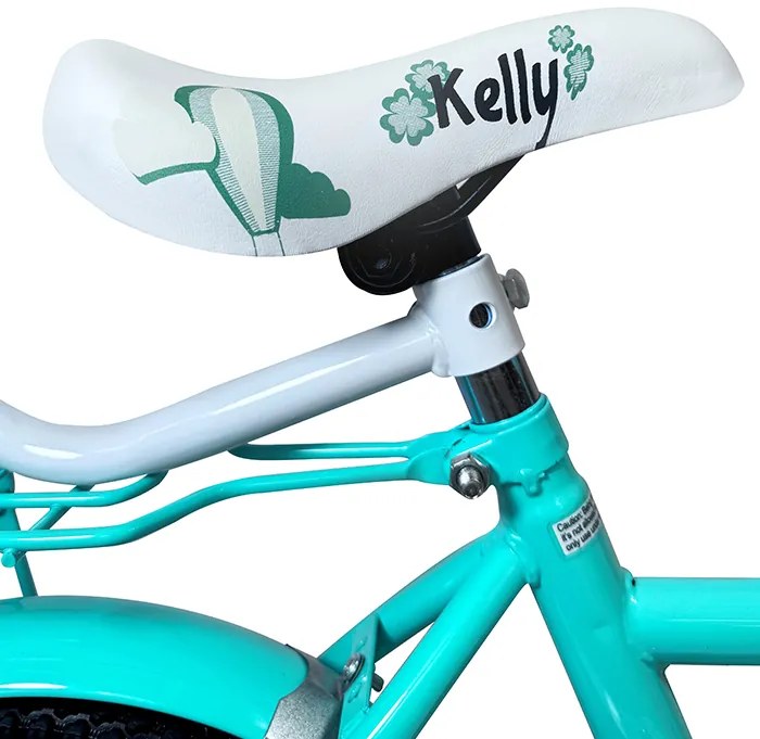 Bicicletă pentru copii cu bară de ghidare, coș și roți auxiliare 12 – pentru copii cu vârsta între 2,5 și 4 ani