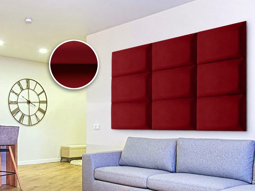 Panou tapițat Soundless 40x30 cm (roșu). Promo -6%. 1068524