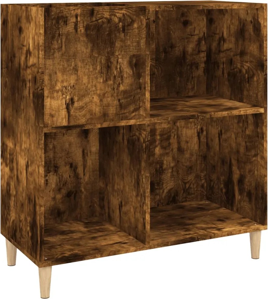 vidaXL Dulap pentru discuri stejar fumuriu 84,5x38x89 cm lemn compozit