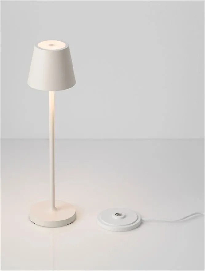 Veioza/Lampa de masa LED portabila exterior IP54 PETIT bej