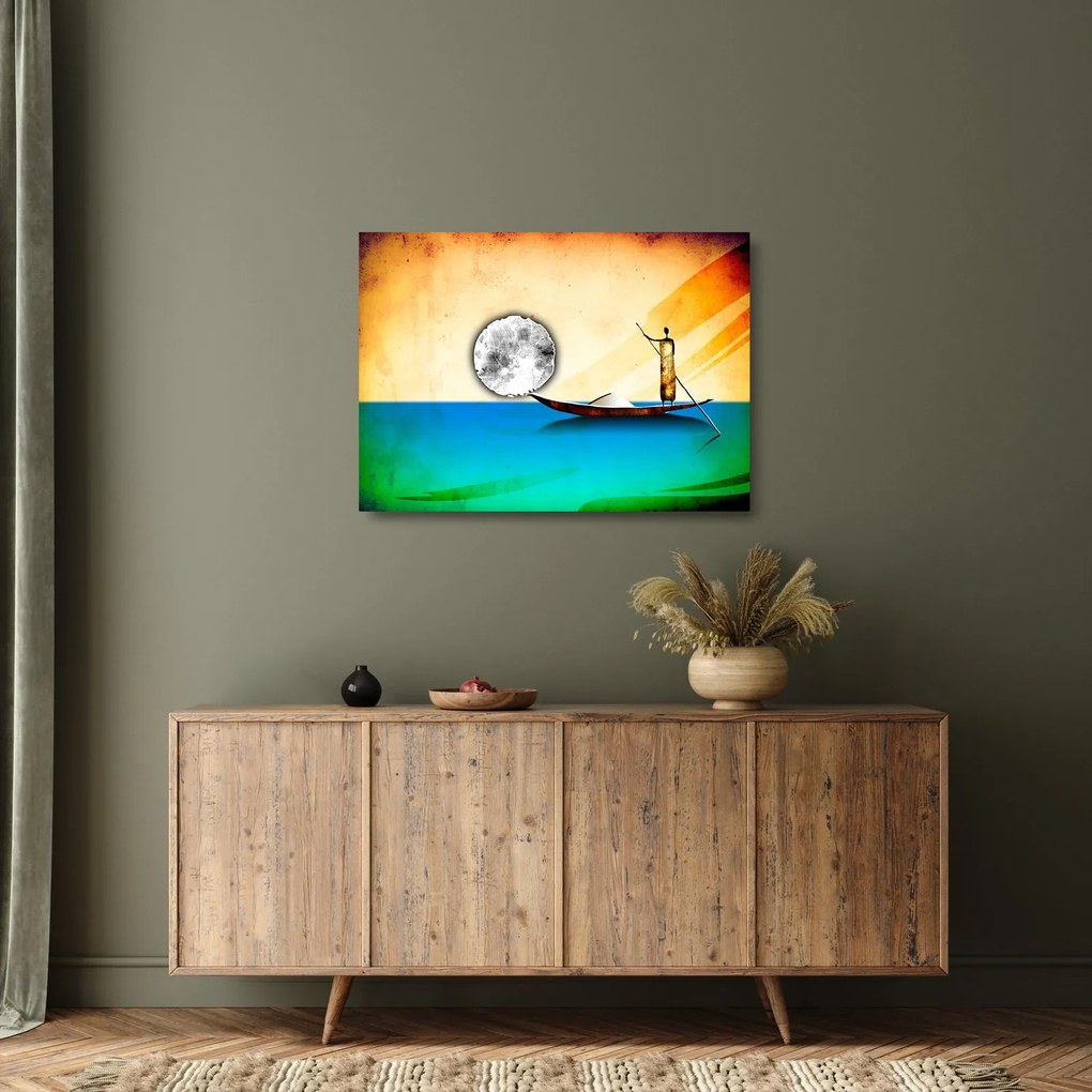 Tablou pe sticlă - Pictură străveche (70x50 cm)