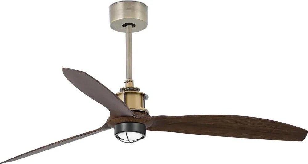 FARO 33398WT1N-LED Ventilator cu LED dimabil JUST FAN M, 16W/230V, diametru 128 cm, maro/alamă WT + DO