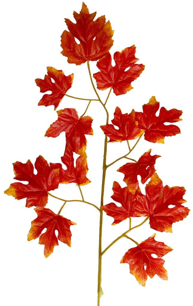 Creanga cu frunze artificiale Jora 45cm, Portocaliu