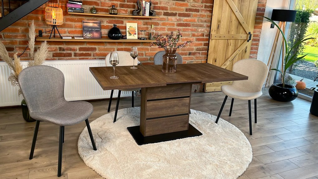 MAZZONI EXPORT FIORA Bej (material Basel 24) - SCAUN MODERN TAPIȚAT PENTRU SALON/SUFRAGERIE LOFT
