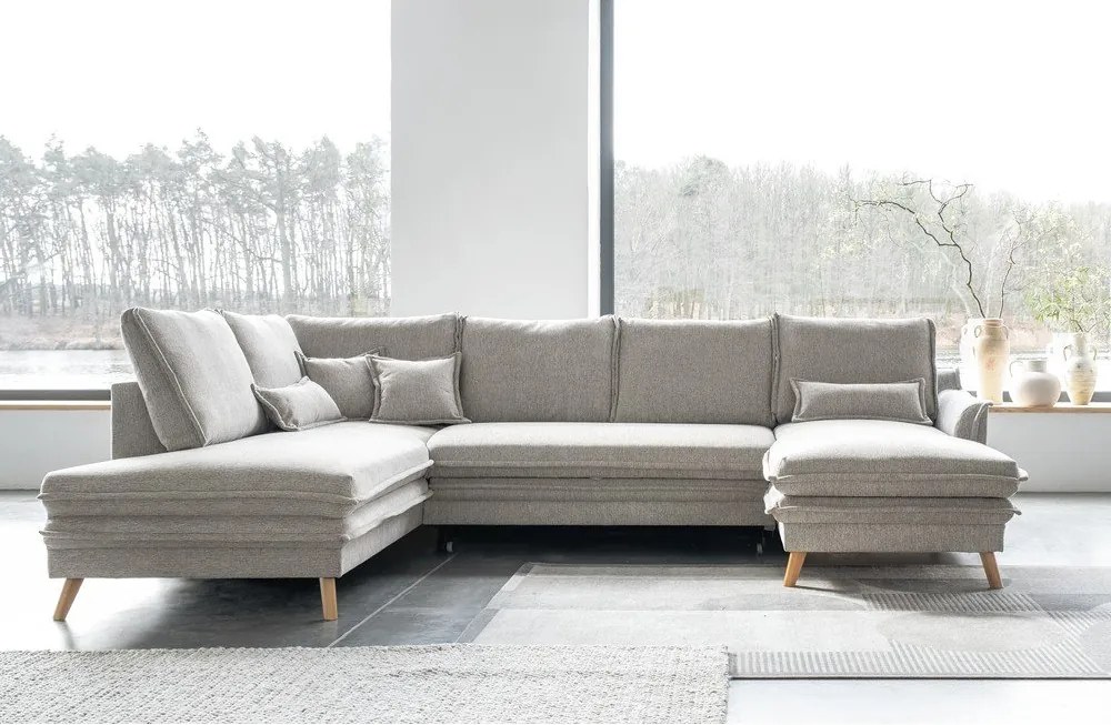 Colțar bej extensibil (cu colț pe partea stângă /în formă de "U") Charming Charlie – Miuform