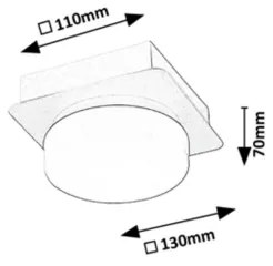 Plafonieră LED pentru baie ATTICHUS LED/5W/230V IP44 4000K Rabalux 75001