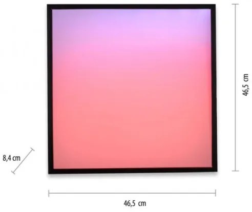 Plafonieră LED RGBW dimabilă JUST LIGHT. 14110-18 MARIO BLACK LED/19,5W/230V + telecomandă