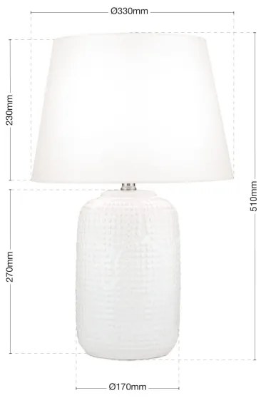 Lampă de masă Orion LA 4-1227 CORAL 1xE27/40W/230V ceramică/alb