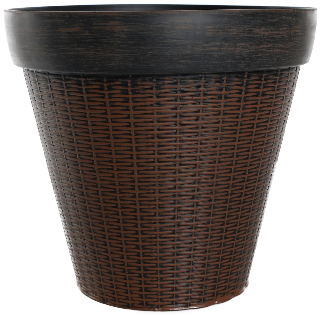 Ghiveci din plastic, maro, IROM TIP 1