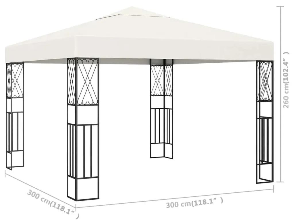 Pavilion, crem, 3 x 3 m, material textil Crem, 3 x 3 m