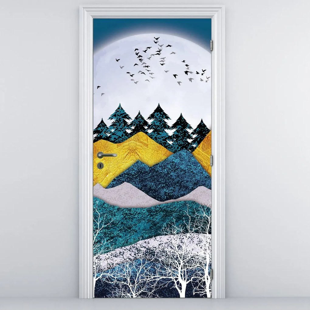 Fototapet pentru ușă - Peisaj polar (95x205cm)