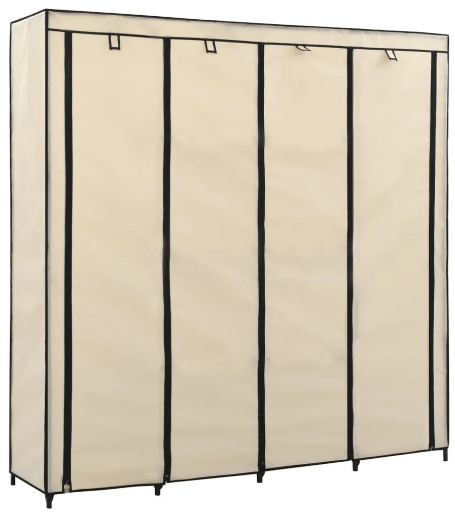 282447 vidaXL Șifonier cu 4 compartimente, crem, 175 x 45 x 170 cm