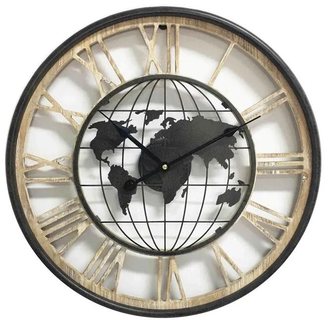 Ceas de perete Harta Lumii 47x4,5 cm