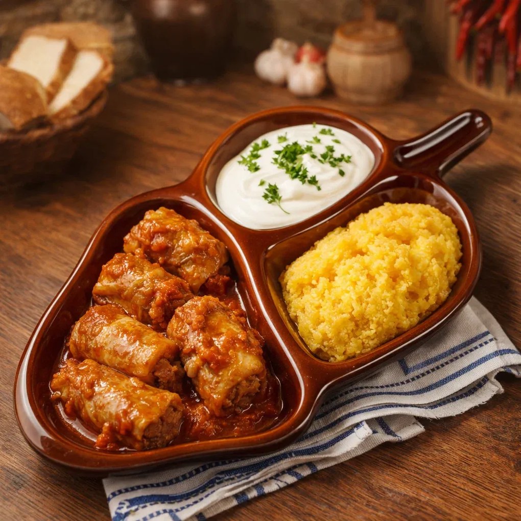 Platou ceramica glazurata 50x26 cm, forma frunza