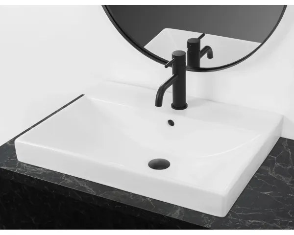 Lavoar încastrat MANDY 46 x 60 cm ceramică/alb lucios - REA-U3326