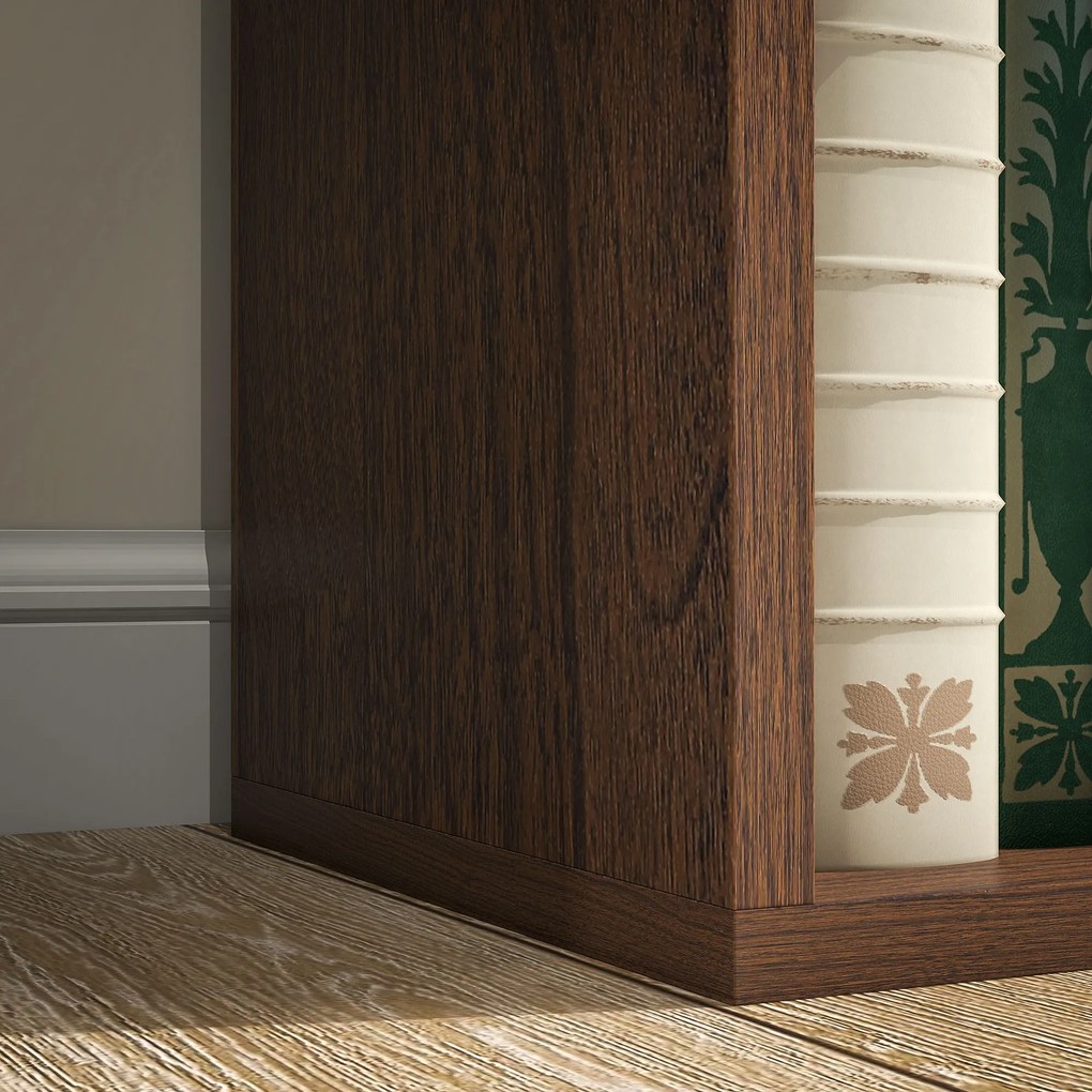 HOMCOM Bibliotecă cu 7 Suporturi Diferite, 50x24x106 cm, Maro Rustic | Aosom Romania