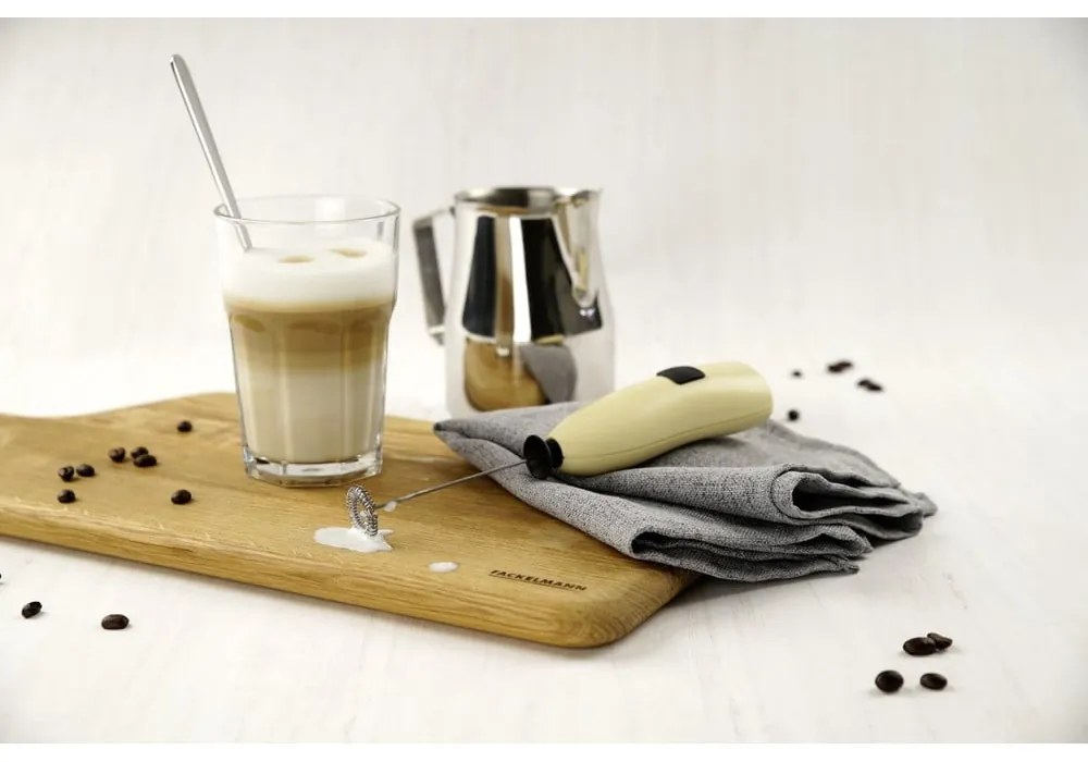 Aparat pentru spumă lapte Fackelmann Coffee & Tea, galben