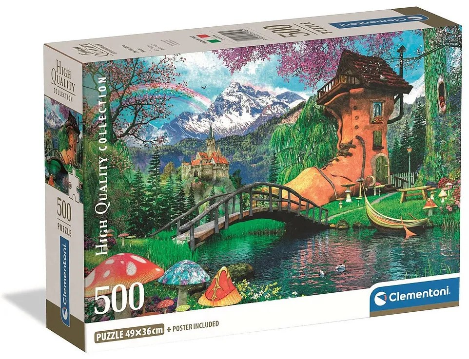 Cal Old Shoe House Casă de basm 500 buc Compact Puzzle Clementoni