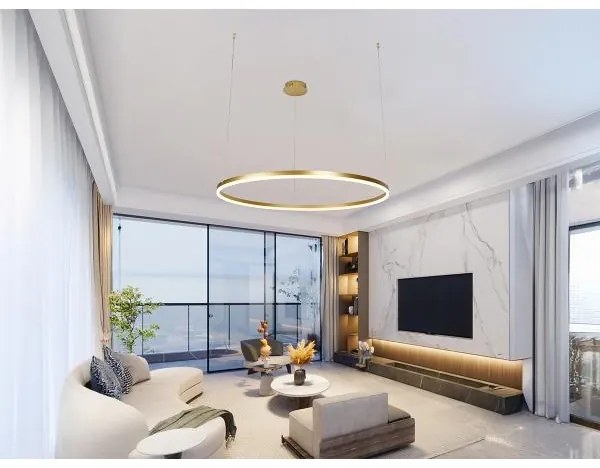 Lustră LED dimabilă pe cablu LED/55W/230V 3000-6500K + telecomandă