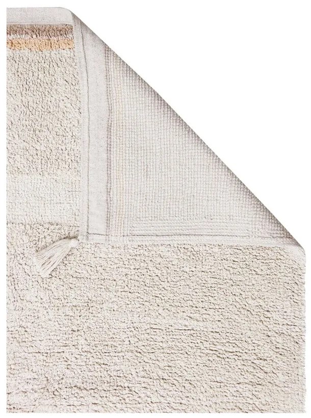 Covor crem lavabil/țesut manual din bumbac 200x300 cm Bloom Natural – Lorena Canals