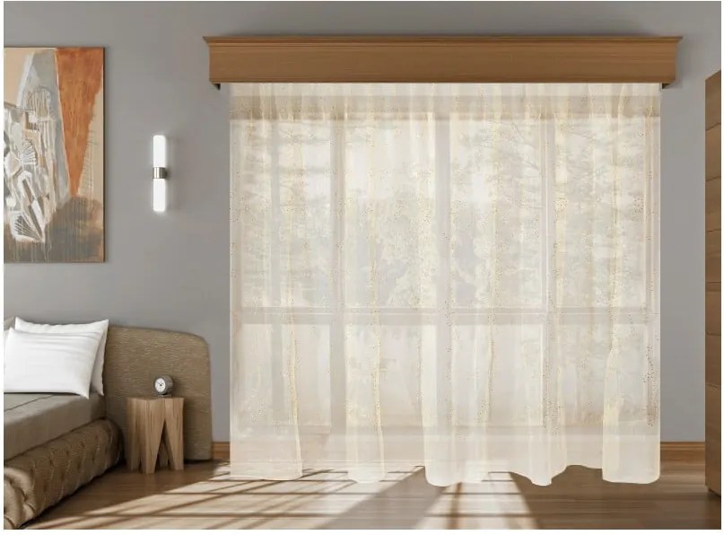 Perdea Marvella Tulle Kahve, 2,6 m
