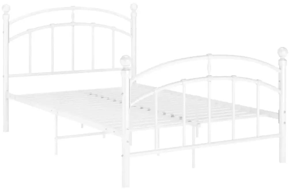 324974 vidaXL Cadru de pat, alb, 120x200 cm, metal