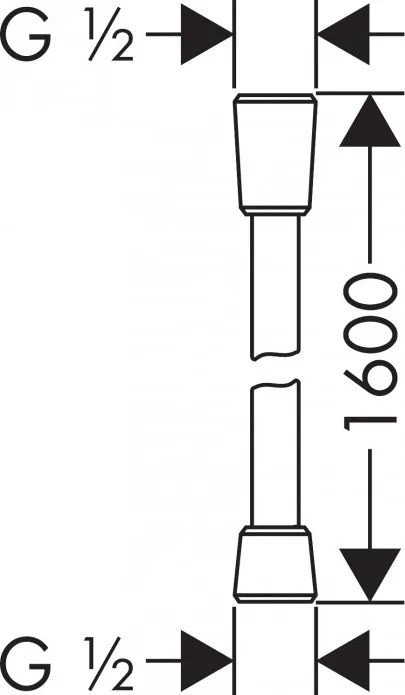 Furtun de dus, Hansgrohe Isiflex, 1.6m, negru, 28276670