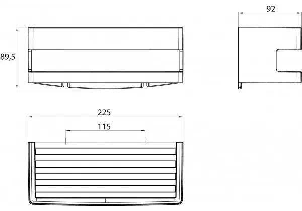 Etajera de dus, Emco System2, crom, 354500120