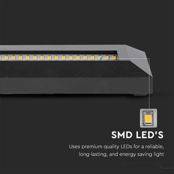 Corp de iluminat LED de exterior pentru scări LED/3W/230V IP65 3000K negru